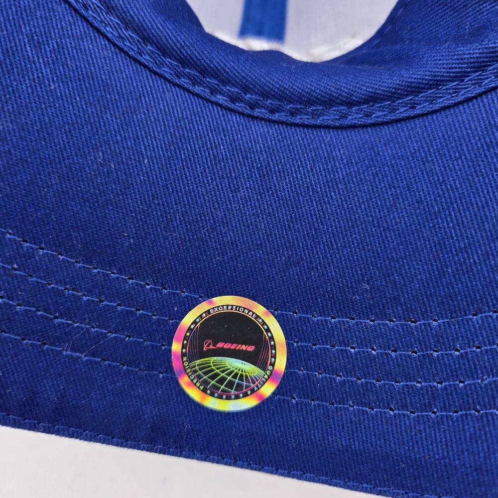 Boeing Logo Baseball Cap Hat Blue Embroidered Adjustable Strapback Cotton - Picture 8 of 14